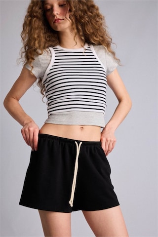 Defacto Standart Fıt Sweatshirt Kumaşı Şort G7956ax26hsbk81 Siyah-bk81