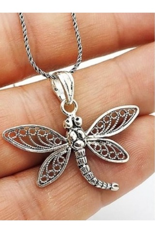 Eyelashes Silver 925 Ayar Gümüş Yusufçuk Kolye Gümüş