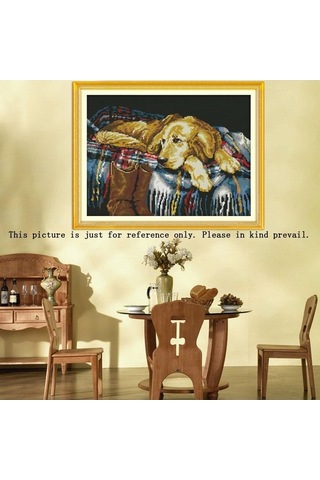 Xianwen Geeroyoo "14ct Köpek Desenli El İşi Nakış Seti - 43x33cm