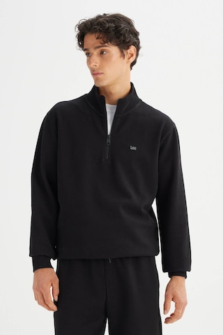 Lee Erkek Yarım Fermuar Pike Interlock Half Zip Siyah Sweatshirt-l2520312001 Siyah