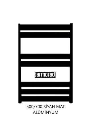 Mat Siyah Alüminyum Havlupan 50 x 70 Cm Termorad Petsa Slim +2 Adet N11.90