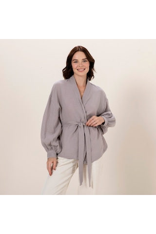 Chakra Mamie Kimono Sıcak Gri