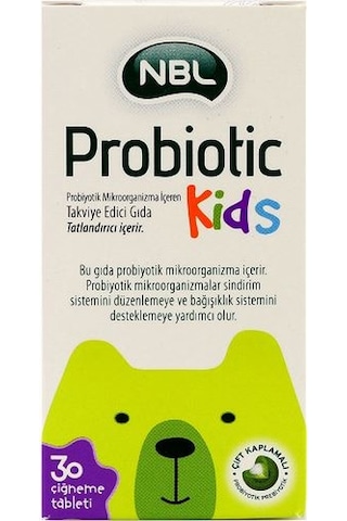 Nbl Probiotic Kids 30 Çiğneme Tableti Nbl Probiotic Kids 30 Çiğneme Tableti