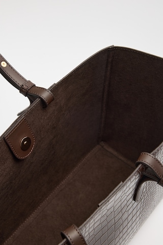 Lutvelizade Çanta 2601 Croc Kumaş Shopper Acı Kahve Croc Kadın Çanta