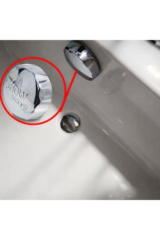 Ayrıntıshop Küvet Tromplemi Kapağı Kumanda Volanı Otomatik Küvet Jakuzi Kapağı 1 Adet Krom