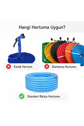1/2 İnç Bahçe Hortumu Hızlı Bağlantı Adaptör Eki Dayanıklı Bahçe Sulama Aparatı 1 1/2''