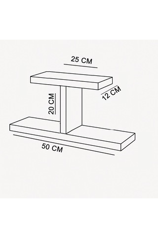 Duvara Monte Dekoratif T Raf Beyaz