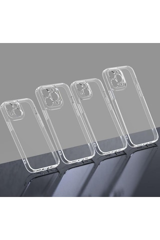 Apple Uyumlu iPhone 14 Pro Kamera Korumalı Soket Şeffaf Kılıf