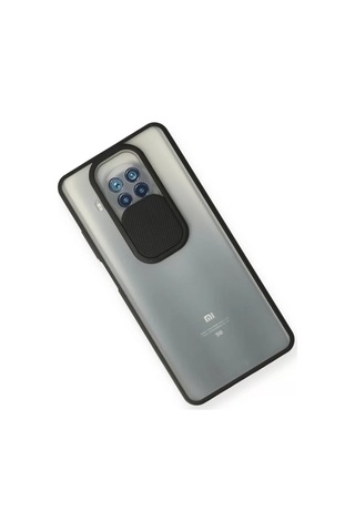 Newface Xiaomi Mi 10t Lite Kılıf Palm Buzlu Kamera Sürgülü Silikon - Siyah