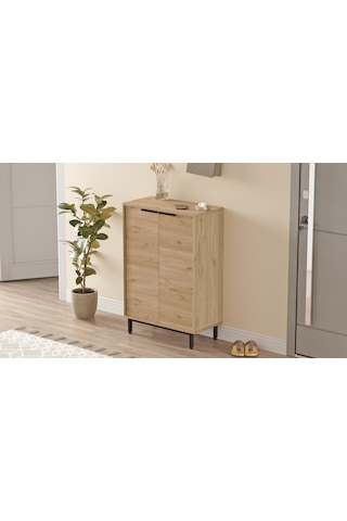 Robin Home Rio Ayakkabılık Metal Ayaklı 5 Raflı Sepet Kahverengi