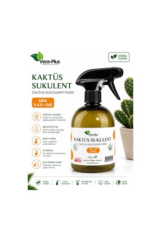 Mf Botanik Vera Plus Kaktüs Sukulent Besini Yaprak Gübresi 500 ML