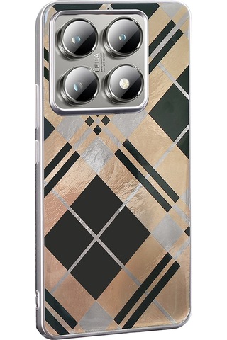 Xiaomi 14t Kılıf Desenli Zore Mep Kapak Gri Leopar