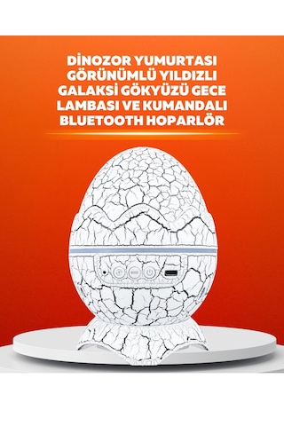 Dinozor Yumurtası Tasarımlı Projektörlü Gece Lambası Sarı 75760916