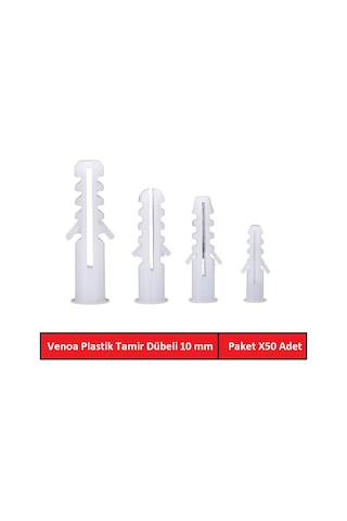 Venoa Db10 Plastik Dübel 10 Mm Paket 50 Adet