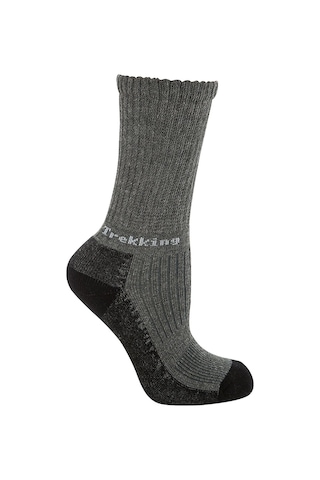 Thermoform Trekking Extra Dolgulu, Darbe Emici Kışlık Unisex Çocuk Çorap Antrasit Renkli