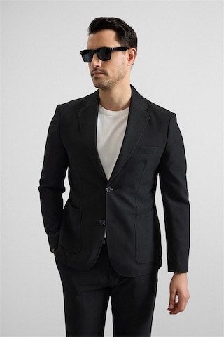 Süvari Siyah Slim Mono Yaka Düz Torba Cep 6 Drop Takım Elbise Tk1006900382-s09 Siyah