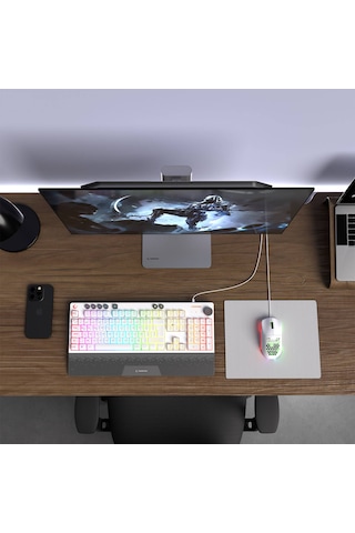 Gaming Oyuncu Klavye Mouse Set Eclıpse Beyaz Usb Rgb Aydınlatmalı Q Klavye Diğer