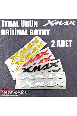Xmax Metalik Damla Logo Amblem Seti Ithal Lli Gümüş