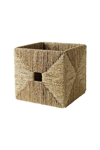 Ikea Knıpsa El Örgüsü Hasır Saklama Sepeti 32 X 33 X 32 Cm Kahverengi