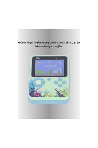 500 - 105 - Oyun Hafızalı G5 Game Box Renkli - Dpmıx-hb - Lcd Ekranlı