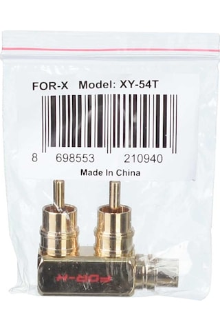 For-X 2 Rca Erkek 1 Rca Dişi Oto Amfi Sinyal Birleştirici Xy-54T