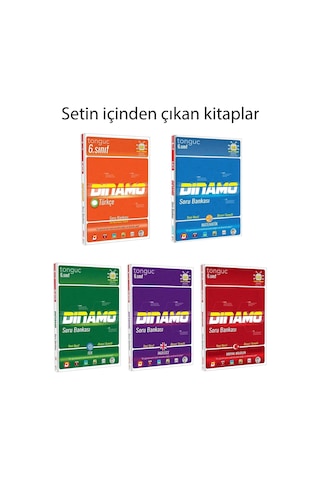 Tonguç 6. Sınıf Dinamo Tüm Dersler Soru Bankası Seti + 6. Sınıf 1. Ve 2. Dönem Yazılı Notları