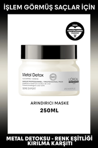 Loreal Professionnel Metal İşlem Görmüş ve Yıpranmış Saçlar İçin Metal Karşıtı Koruyucu Maske 250 ML