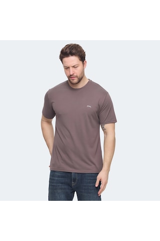 Slazenger KRATER 3 lü Set Erkek  Ekru - Koyu Gri - Kahve Tişört