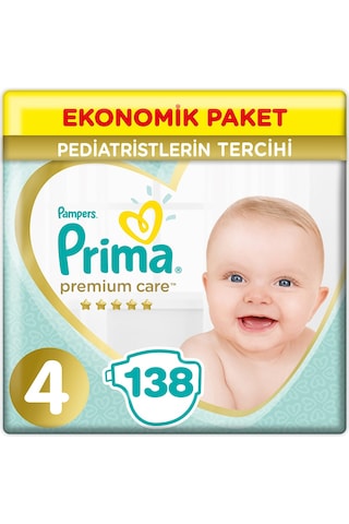 Prima Premium Care 4 Beden Ekonomik Paket 9-14 KG 3 x 46 138 Adet