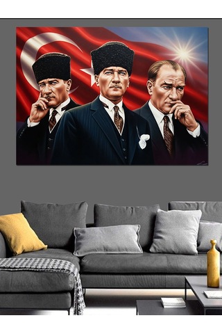 Ahşap Tablo Atatürk Ve Milli Mücadele Liderleri