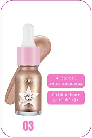 Callista Shine Bestie Highlighter Işıltılı Likit Aydınlatıcı - 03 Twinkle Pixie