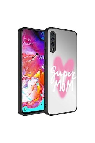 Galaxy Uyumlu A70 Kılıf Aynalı Desenli Kamera Korumalı Parlak Tchs Mirror Kapak - Fragile Fragile