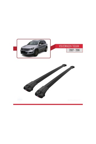 Volkswagen Tiguan 2007-2016 Arası İle Uyumlu Ace-1 Ara Atkı Tavan Barı Siyah