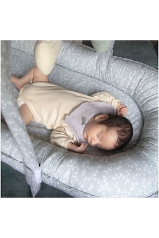 Babyjem Oyuncaklı Anne Baba Yanı Yatağı Yeşil Çiçek