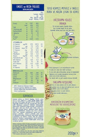 Hero Baby Kırmızı Meyveli 8 Tahıllı Kaşık Maması 200 G