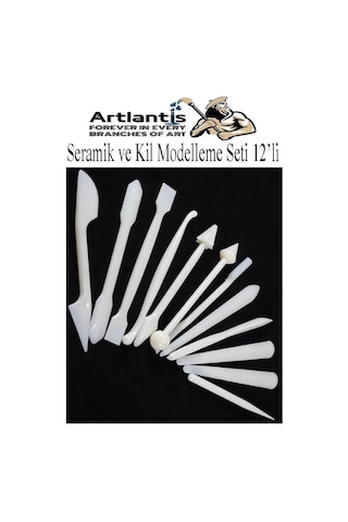 Seramik Kil Çömlek Modelleme Seti 12 Parça 1 Paket Polimer Kil Şekillendirici Modelaj Oyma Temizleme Marzipan Çiçe Diğer
