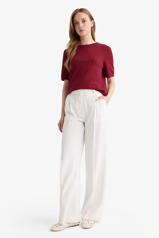 Defacto Regular Fit Bisiklet Yaka Kısa Kollu Triko Kazak F4974ax25aubr115 Bordo