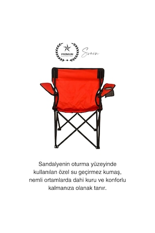 120 Kg Kapasiteli Su Geçirmez Kolay Silinebilir Katlanabilen Çantalı Askılı Kamp Piknik Sandalyesi Diğer Çok Renkli