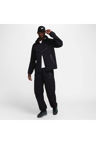 Nike Tech Woven Windrunner Full-zip Hooded Erkek Ceket İnce Hafif Kumaş Relax Kalıp-sportxstore Siyah