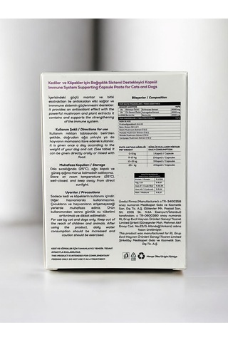 Immune Capsule 30 Kapsül Kedi Ve Köpekler İçin Bağışıklık Sistemi Destekleyici Takviye