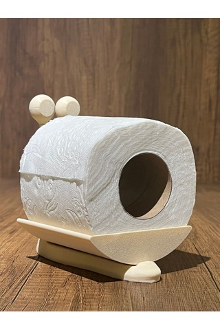 Salyangoz Şekilli Şık Tuvalet Kağıdı Standı Krem