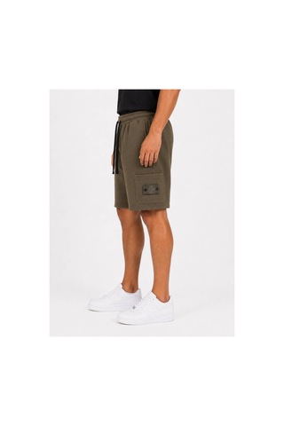Hzr Wear Erkek Pamuklu Cepli Regular Fit Beli Bağcıklı Komando Cepli Şort Haki