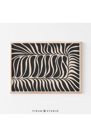 Soyut Botanik, Nötr Estetik, Sanat, Siyah Soyut, Japandi Tarzı Sanat