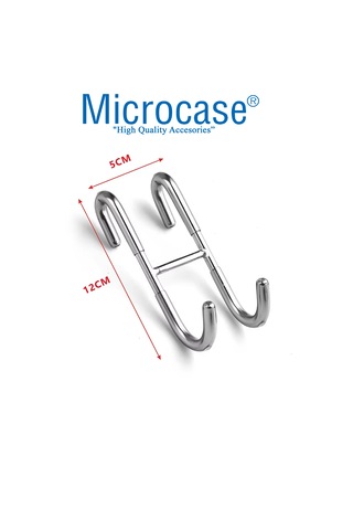 Microcase Paslanmaz Çelik Uçlar Kauçuk Çok Amaçlı Banyo Mutfak Dolap Vb Alanlar İçin Askılık Al5506 Gri