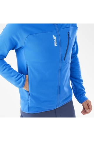 Millet Seneca Fl Hd Erkek Kapşonlu Polar Ceket Tam Fermuar Mıv10336 N3170 Mavi
