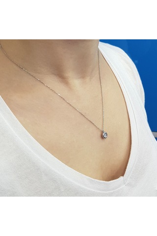 Lova 0,19 Karat Pırlanta Tektaş Kolye - 2060023