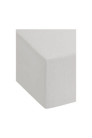 140 X 200 Cm Düz Pamuklu Tek Kişilik Lastikli Fitted Penye Çarşaf-gri