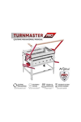 Çevirme Mekanizmalı Krom Mangal - Yükseklik Ayarlı - Argeus Turnmaster Pro Diğer