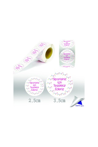 Sipariş Paketi Etiketi Sticker 2,5cm 40 Adet Baskes Model 2