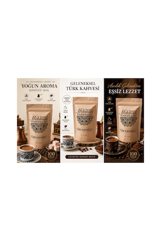 Mihman Türk Kahvesi 100 Gr X 3 Paket